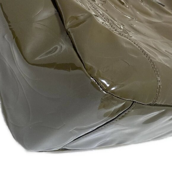 Auth COACH Gallery Embossed Patent Leather Large East West Zip Tote F17729 - - Picture 5 of 8